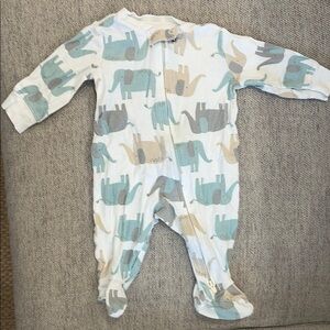 Adorable Elephant Print Kids One Piece
